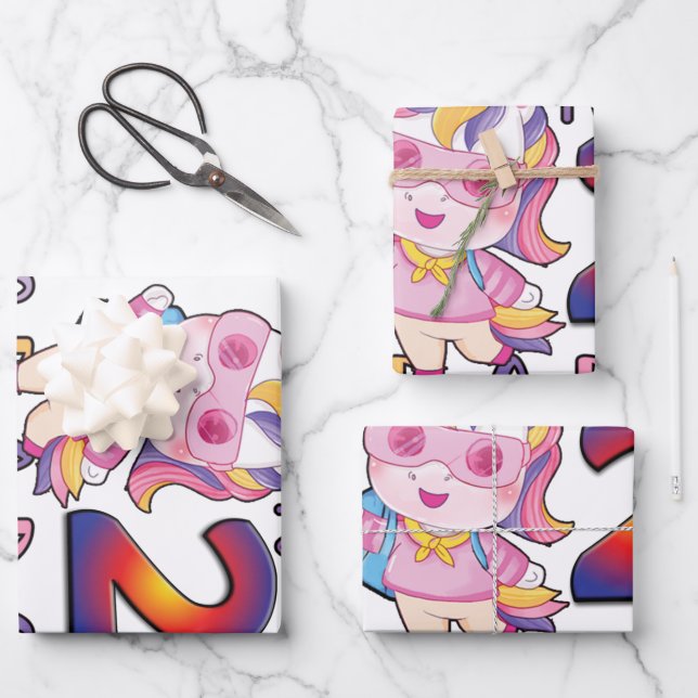 Back To School, Ready To 2Th Grade Wrapping Paper Sheet (Front)
