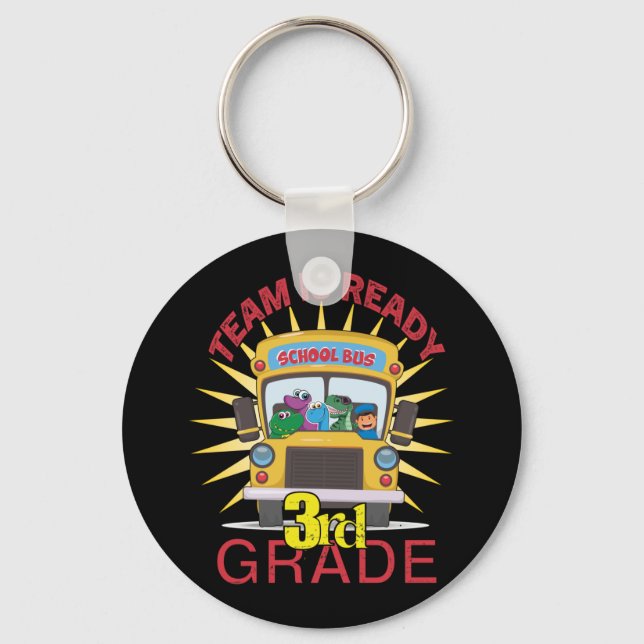 Back To School, Ready To 3rd Grade Key Ring (Front)