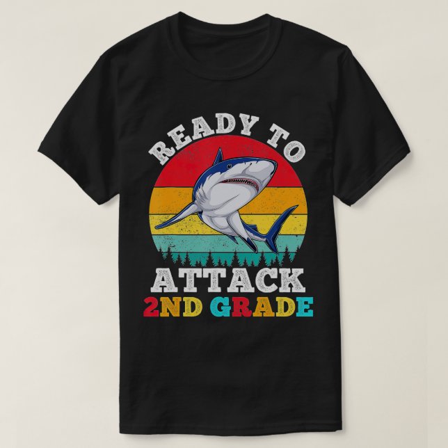 Back To School Ready To Attack First Day Kids (72) T-Shirt (Design Front)