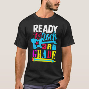 Back To School Ready To Rock 3rd Third Grade Teach T-Shirt