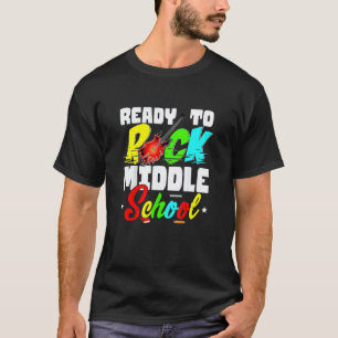 Back To School Ready To Rock Middle School Guitar T-Shirt