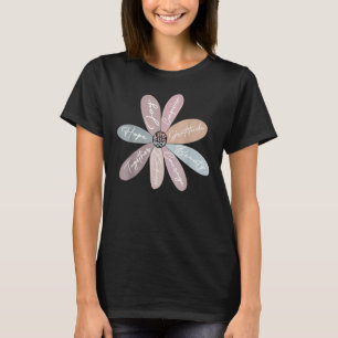 Back To School Retro Colorful Daisy Affirmation Sc T-Shirt