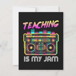 Back to School Retro Teaching is My Jam 80s Holiday Card