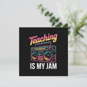 Back to School Retro Teaching is My Jam 80s Invitation