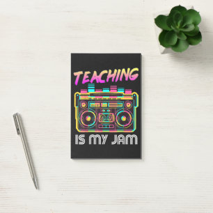 Back to School Retro Teaching is My Jam 80s Post-it Notes