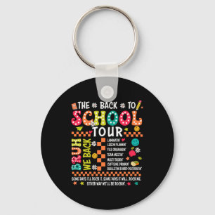 Back To School Retro The Teacher Tour Kindergarten Key Ring