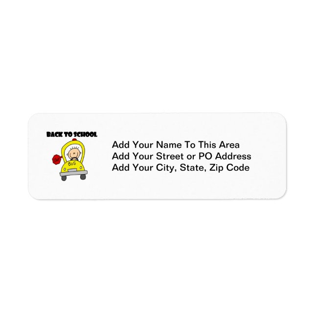 Back to School Return Address Label (Front)