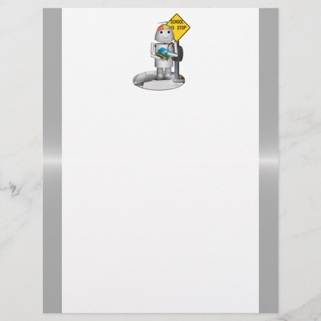 Back to School  - Robox9 on Metal Background (Front)
