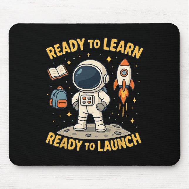 Back To School Rocket Launch Space Learn Student K Mouse Pad (Front)