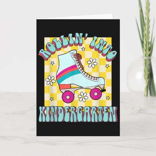 Back To School Rolling Into The Kindergarten Groov Card (Front)