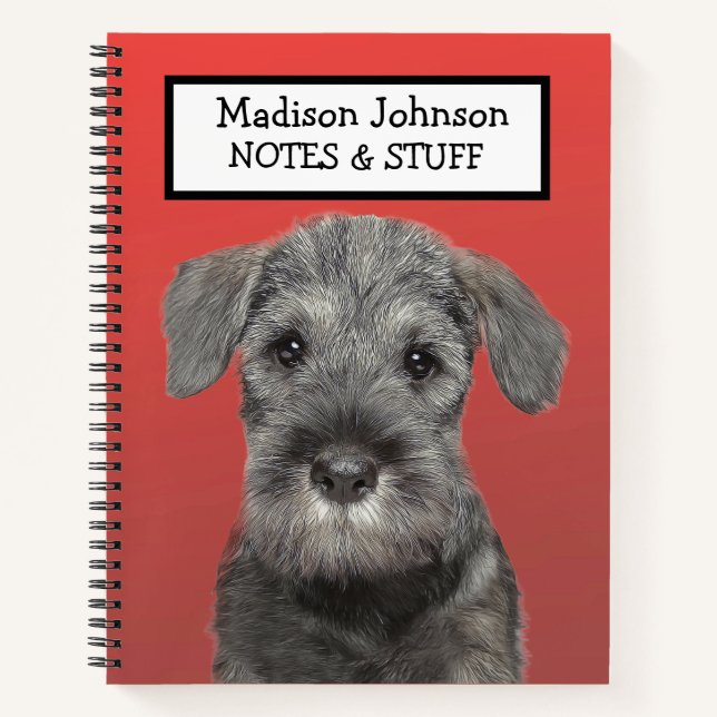 Back to school Schnauzer notebook (Front)