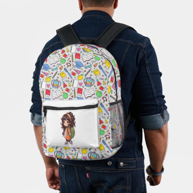 Back to school. School Girl  Printed Backpack (Insitu (Model))