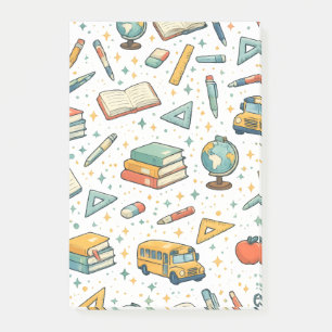 Back to School School Supplies Pattern Notepad
