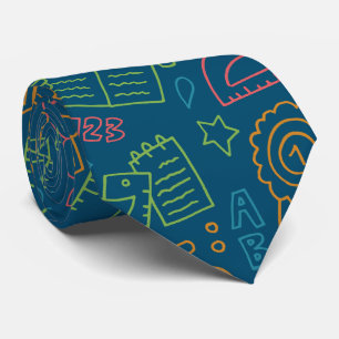 Back to school. School theme Tie