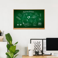 Back to School Science Chalkboard Education 