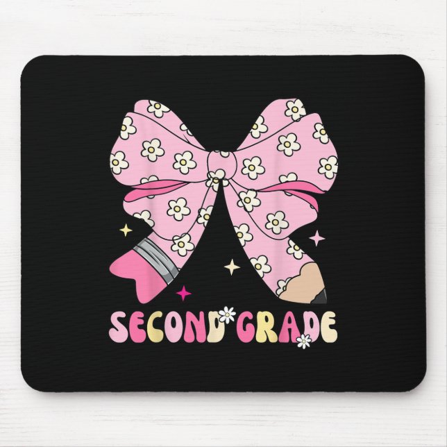Back To School Second 2nd Grade Kid Teacher Coquet Mouse Pad (Front)