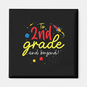 Back To School Second Grade Boy Girl Space 2nd Gra Magnet