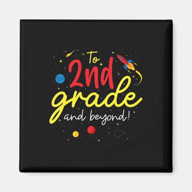 Back To School Second Grade Boy Girl Space 2nd Gra Magnet (Front)
