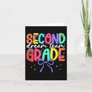 Back To School Second Grade Dream Team Teacher Wom Card