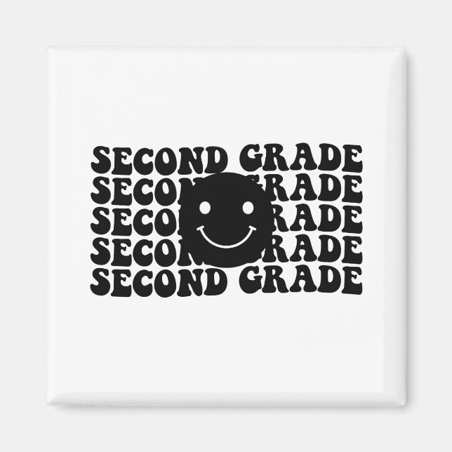Back to School Second Grade Teacher Magnet (Front)