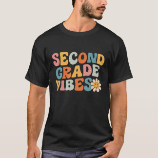Back To School Second Grade Vibes Retro Teacher Wo T-Shirt