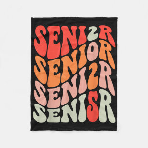 Back To School Senior 2025 Coquette Pink Bow Cl Of Fleece Blanket