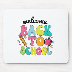 Back To School Shirt Cute Colourful Pencil Apple S Mouse Pad