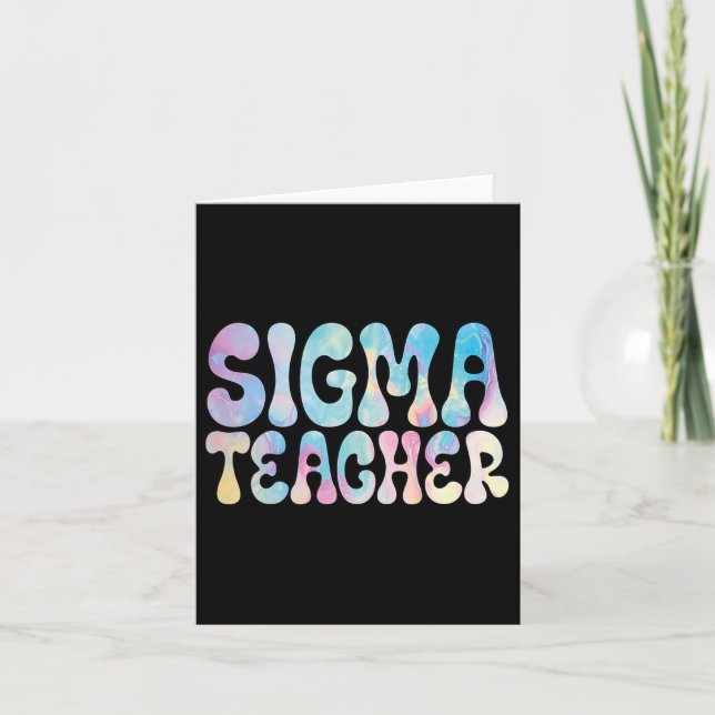 Back-to-school Sigma Teacher Meme Lovers Humour Wo Card (Front)
