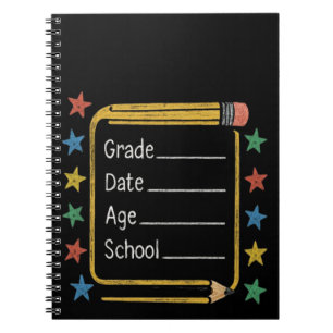 Back to School Sign First Day of School Notebook