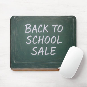 Back To School Sign On a Green Chalkboard Mouse Pad