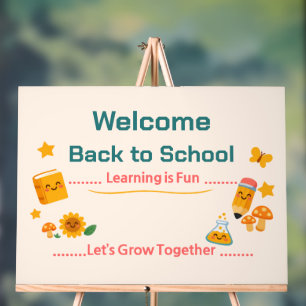 Back to School Sign Welcome Classroom Cute Kids