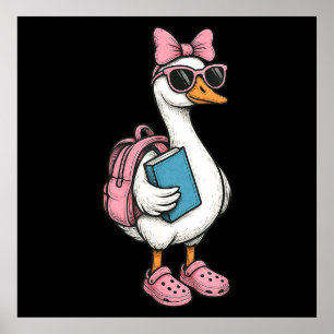 Back To School Silly Goose Girls Kids Poster