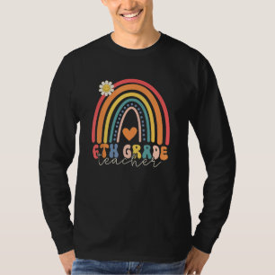 Back To School Sixth Grade Vibes Retro Leopard 6th T-Shirt