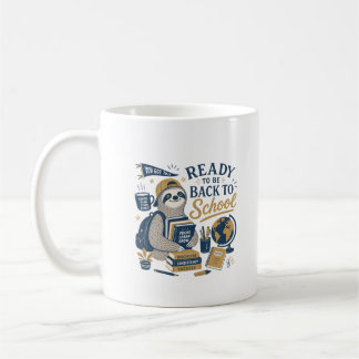 Back To School Sloth Retro Coffee Mug
