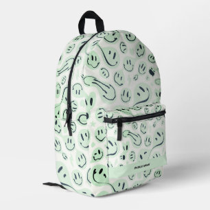 Back to School Smile Green Pastel Modern Printed Backpack