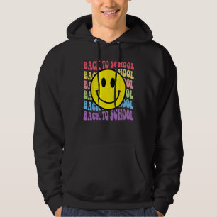Back To School Smile Happy Face Vintage Teacher & Hoodie