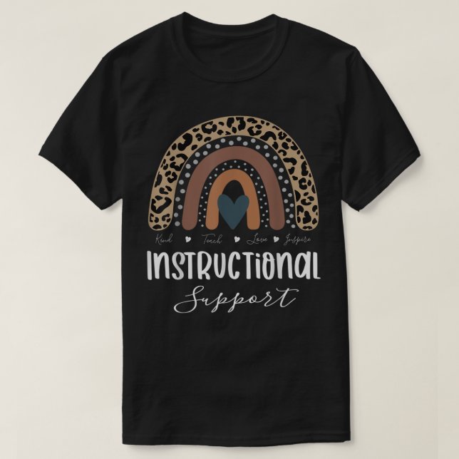 Back to School Squad, Leopard Rainbow Instructiona T-Shirt (Design Front)