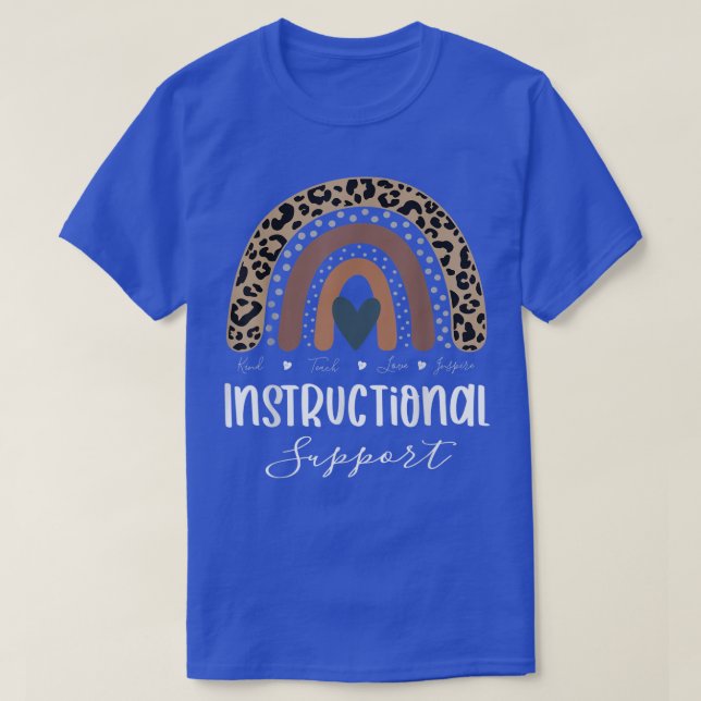 Back to School Squad, Leopard Rainbow Instructiona T-Shirt (Design Front)