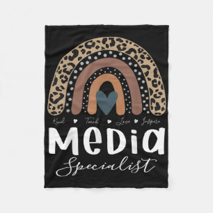 Back To School Squad, Leopard Rainbow Media Specia Fleece Blanket