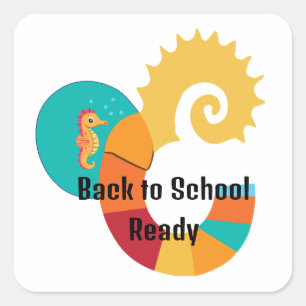 Back to School Square Sticker