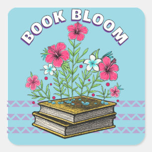 back to school square sticker