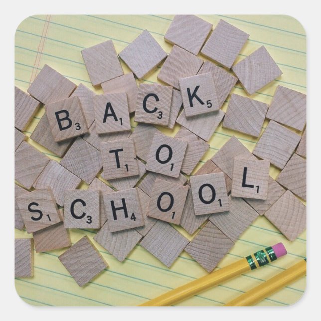 Back To School Square Stickers (Front)
