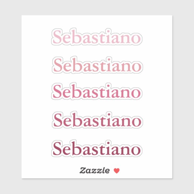 Back to school sticker rosy red pink name label (Sheet)