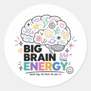 Back to School Stickers Big Brain First Day of