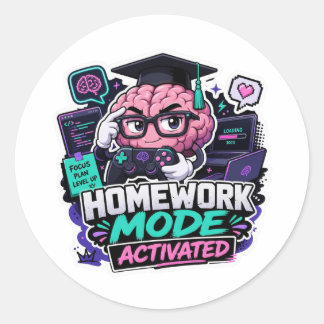 Back to School Stickers | Homework Mode Activated