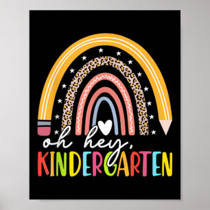 Back To School Students Teacher Rainbow Oh Hey Kin Poster