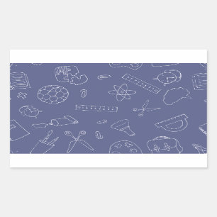 Back To School Study Supplies, Back To School Rectangular Sticker