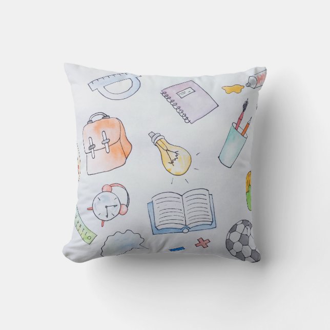 Back To School Study Supplies, School Cushion (Front)