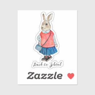 Back to school stylish fantasy bunny
