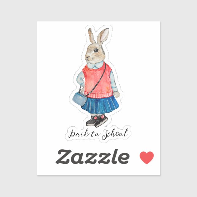 Back to school stylish fantasy bunny (Sheet)
